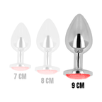 OHMAMA - ANALSTECKER MIT ROTEM KRISTALL 9 CM - Vanelion Paradise