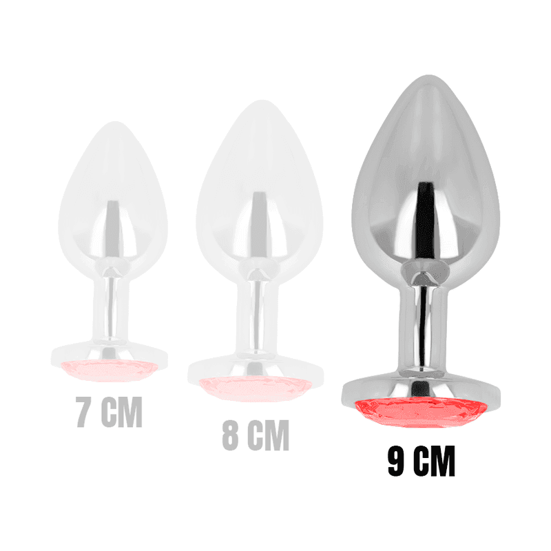 OHMAMA - ANALSTECKER MIT ROTEM KRISTALL 9 CM - Vanelion Paradise