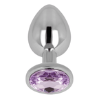 OHMAMA - ANALPLUG MIT VIOLETTEM KRISTALL 7 CM - Vanelion Paradise