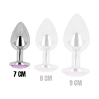 OHMAMA - ANALPLUG MIT VIOLETTEM KRISTALL 7 CM - Vanelion Paradise