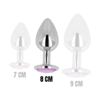 OHMAMA - ANALPLUG MIT VIOLETTEM KRISTALL 8 CM - Vanelion Paradise
