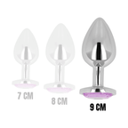 OHMAMA - ANALPLUG MIT VIOLETTEM KRISTALL 9 CM - Vanelion Paradise