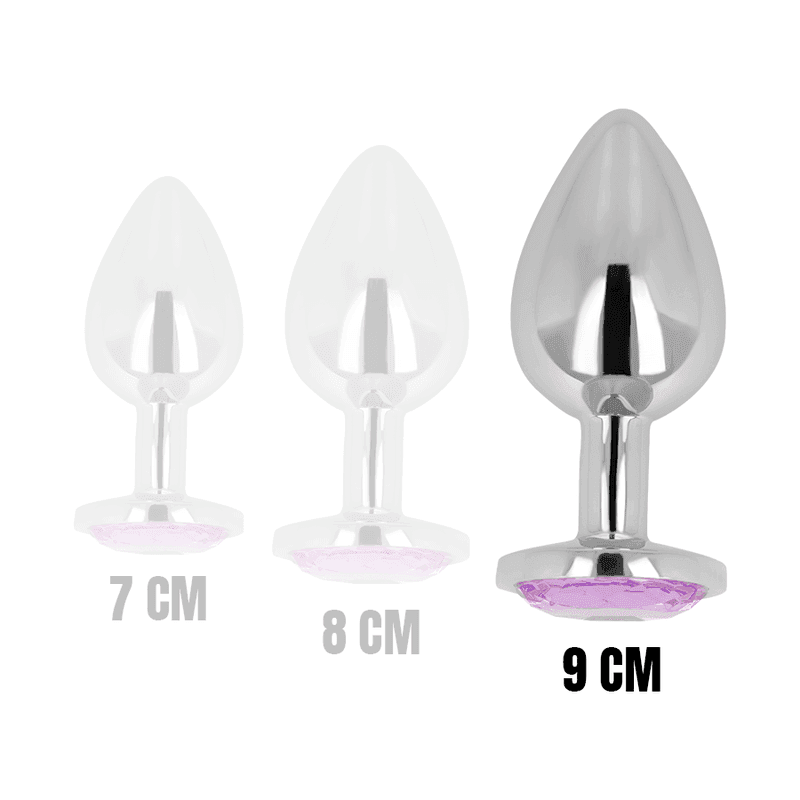 OHMAMA - ANALPLUG MIT VIOLETTEM KRISTALL 9 CM - Vanelion Paradise