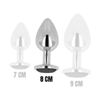OHMAMA - ANALPLUG MIT SCHWARZEM KRISTALL 8 CM - Vanelion Paradise
