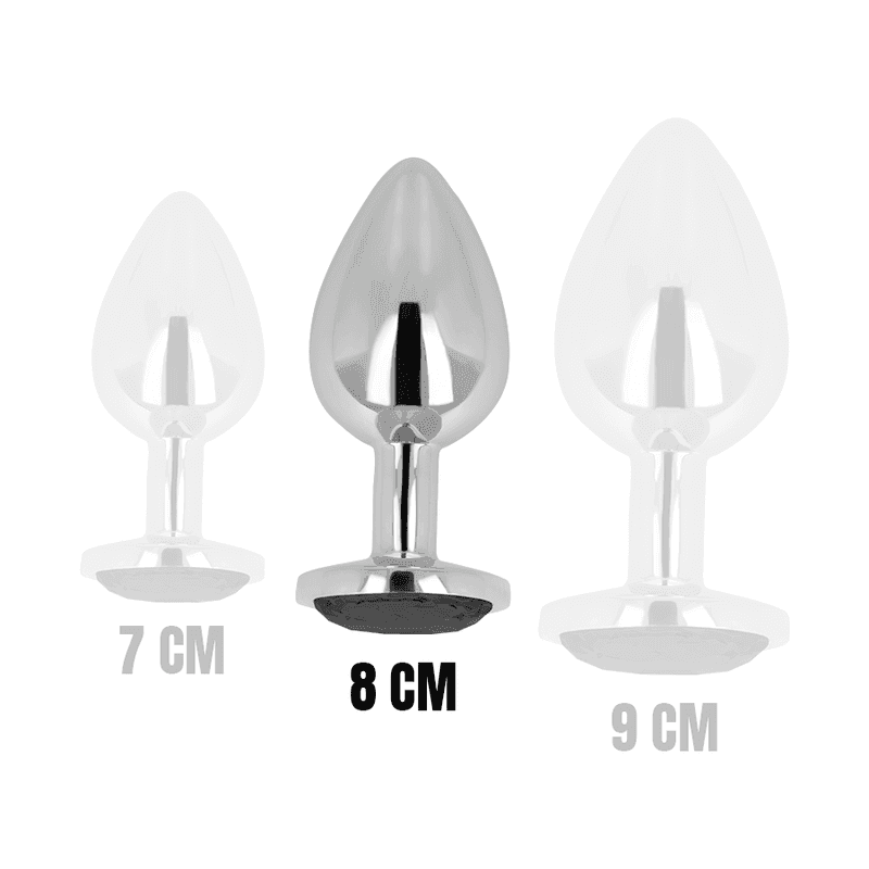 OHMAMA - ANALPLUG MIT SCHWARZEM KRISTALL 8 CM - Vanelion Paradise
