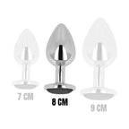 OHMAMA - ANALPLUG MIT SCHWARZEM KRISTALL 8 CM - Vanelion Paradise
