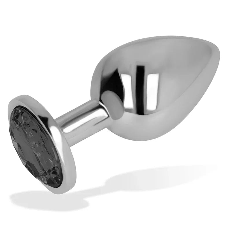 OHMAMA - ANALPLUG MIT SCHWARZEM KRISTALL 8 CM - Vanelion Paradise