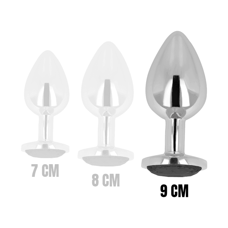 OHMAMA - ANALPLUG MIT SCHWARZEM KRISTALL 9 CM - Vanelion Paradise
