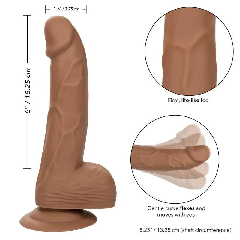 CALEXOTICS - SILIKON-NIETEN 15.24 CM BRAUN - Vanelion Paradise