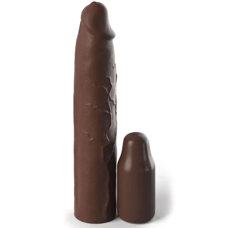 FANTASY X- TENSIONS - PIPEDREAMS SLEEVE 22,86 CM + 7,62 CM PLUG BROWN - Vanelion Paradise