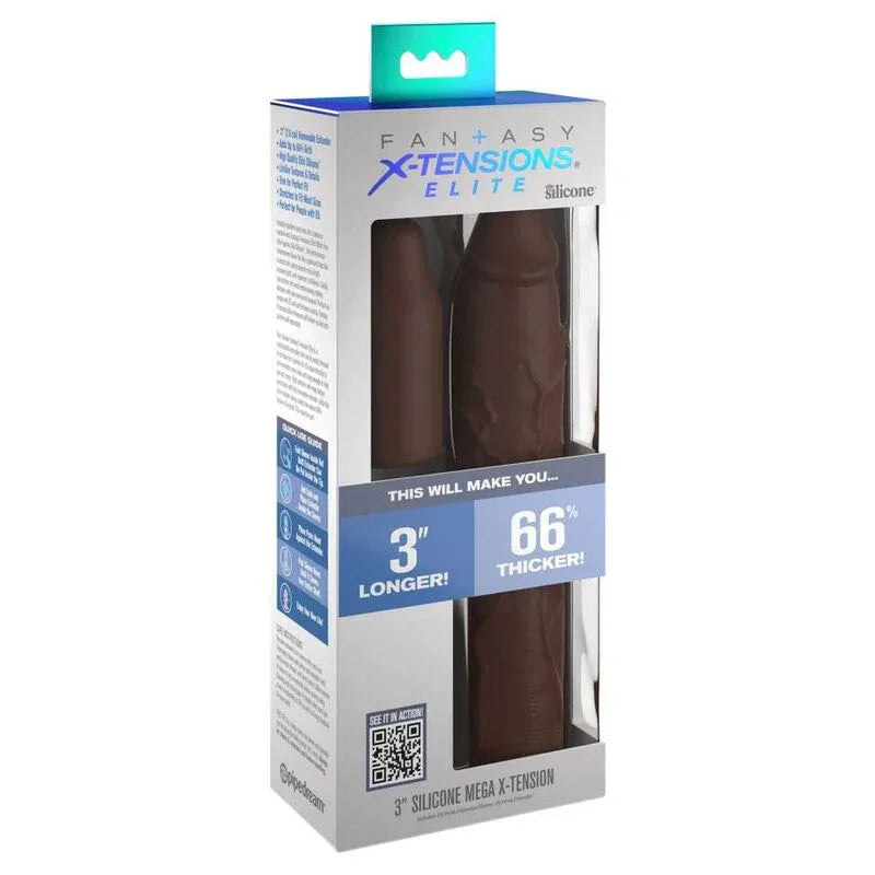FANTASY X- TENSIONS - PIPEDREAMS SLEEVE 22,86 CM + 7,62 CM PLUG BROWN - Vanelion Paradise