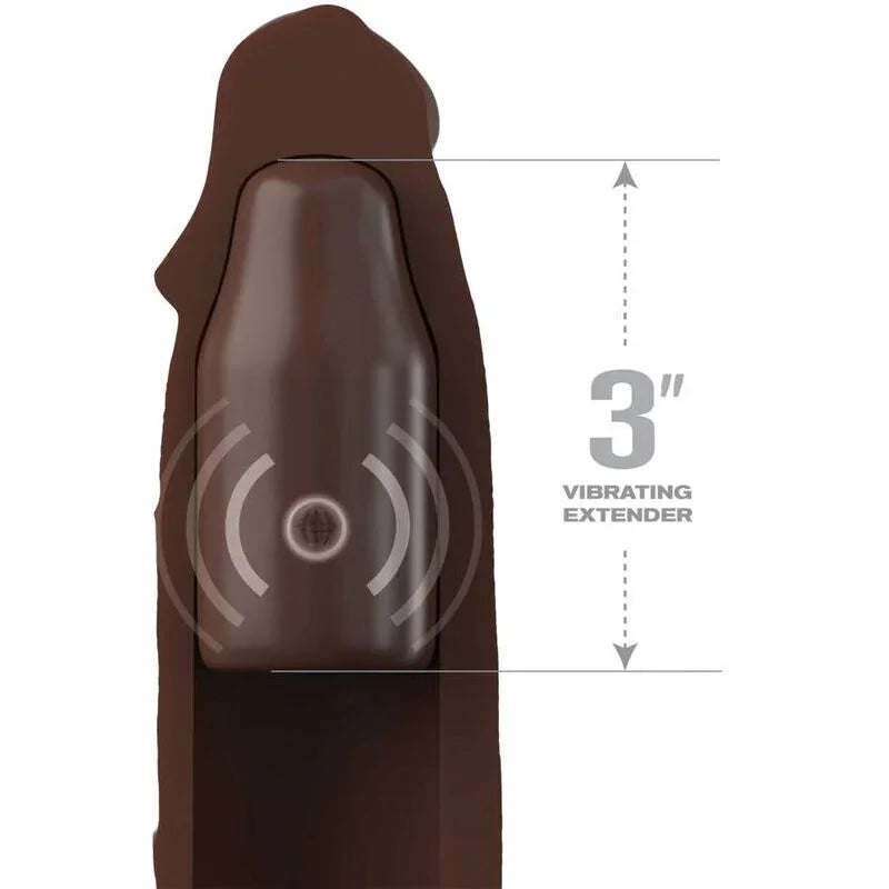 FANTASY X- TENSIONS - PIPEDREAMS HÜLSE 22,86 CM + 7,62 CM STECKER REMOTE BRAUN - Vanelion Paradise