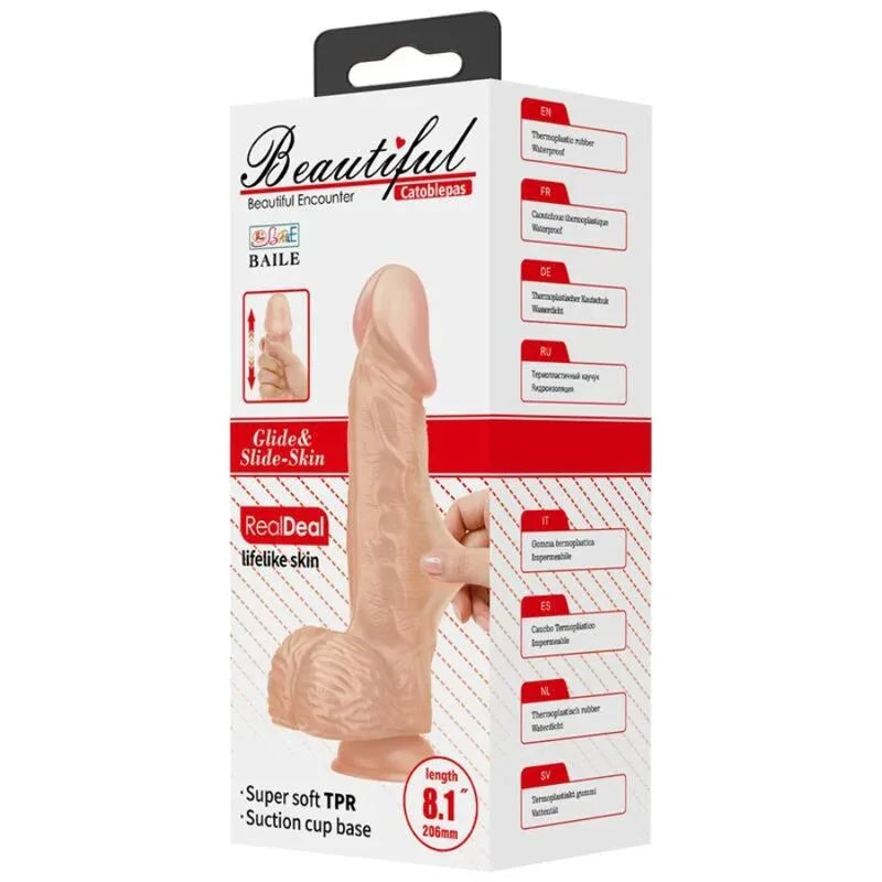BAILE - SCHÖNE BEGEGNUNG CATOBLEPAS FLEXIBLER REALISTISCHER DILDO 20.6 CM NATÜRLICH - Vanelion Paradise