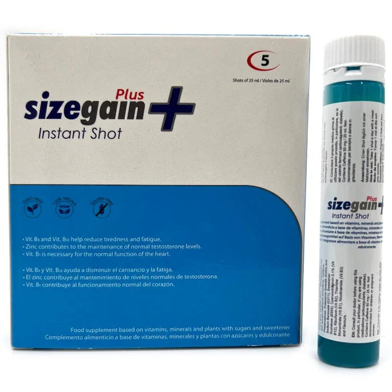 500 COSMETICS - SIZEGAIN PLUS INSTANT SHOT MALE ENERGIZER 5 UNITS - Vanelion Paradise