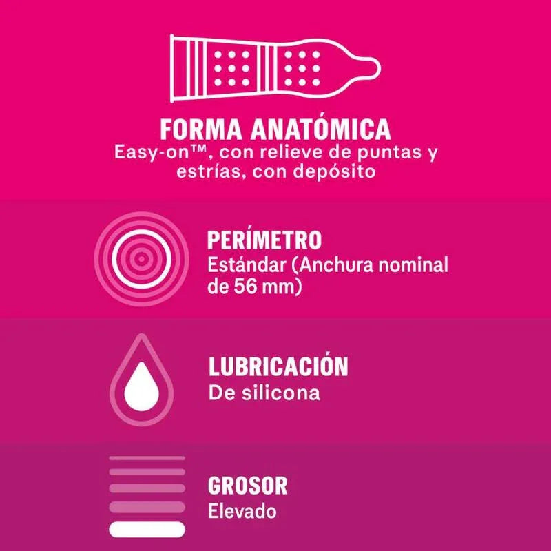 Durex Dame Placer Kondome – 12 Stück, stimulierend, Regular Fit - Vanelion Paradise