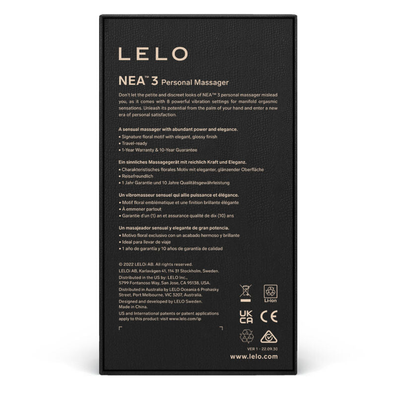 LELO - NEA 3 PERSÖNLICHES MASSAGERT SCHWARZ