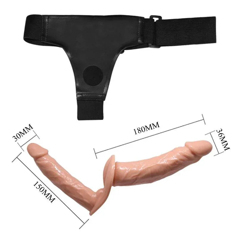 BAILE - ULTRA LEIDENSCHAFTLICHER DOPPELTE DILDOS MIT HARNESS - Vanelion Paradise
