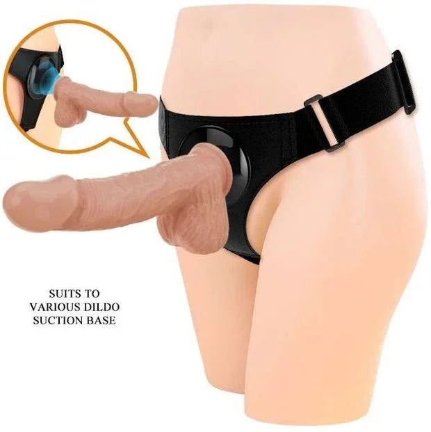 PRETTY LOVE - HARNESS-HOSE UNIVERSAL-HARNESS MIT DILDO JERRY 21.8 CM NATUR - Vanelion Paradise