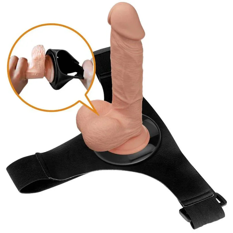 PRETTY LOVE - HARNESS-HOSE UNIVERSAL-HARNESS MIT DILDO JERRY 21.8 CM NATUR - Vanelion Paradise