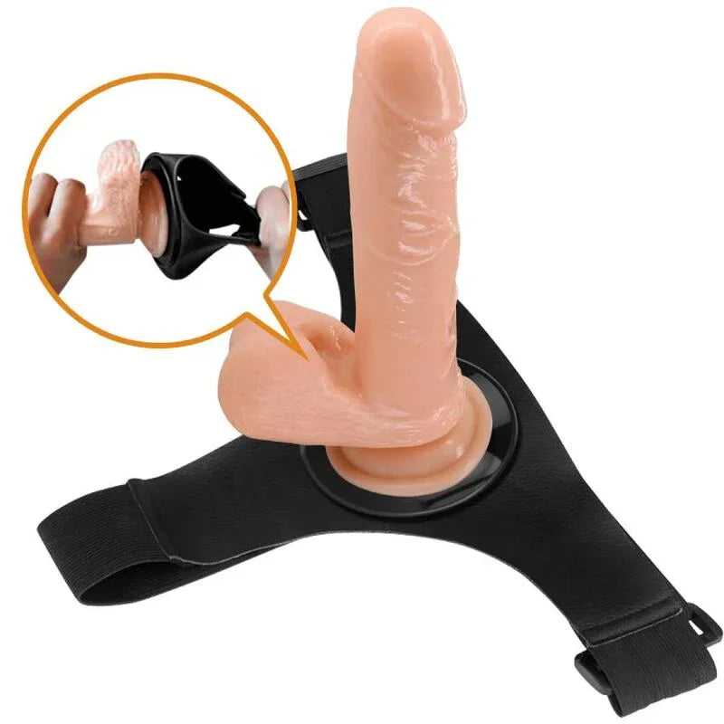 PRETTY LOVE - HARNESS-HOSE UNIVERSAL-HARNESS MIT DILDO TOM 20 CM NATUR - Vanelion Paradise