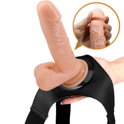 PRETTY LOVE - HARNESS-HOSE UNIVERSAL-HARNESS MIT DILDO TOM 20 CM NATUR