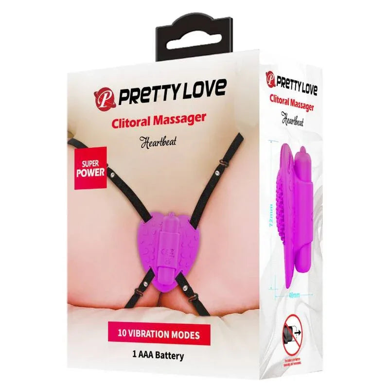 PRETTY LOVE - HEARTBEAT CLITORIS MASSAGER 10 VIBRATIONSMODI LILA - Vanelion Paradise
