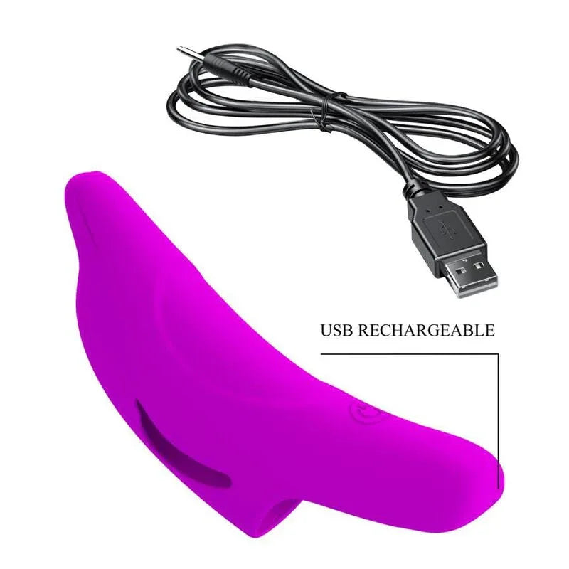 PRETTY LOVE - DELPHINI LEISTUNGSSTARKER LILA FINGERSTIMULATOR - Vanelion Paradise