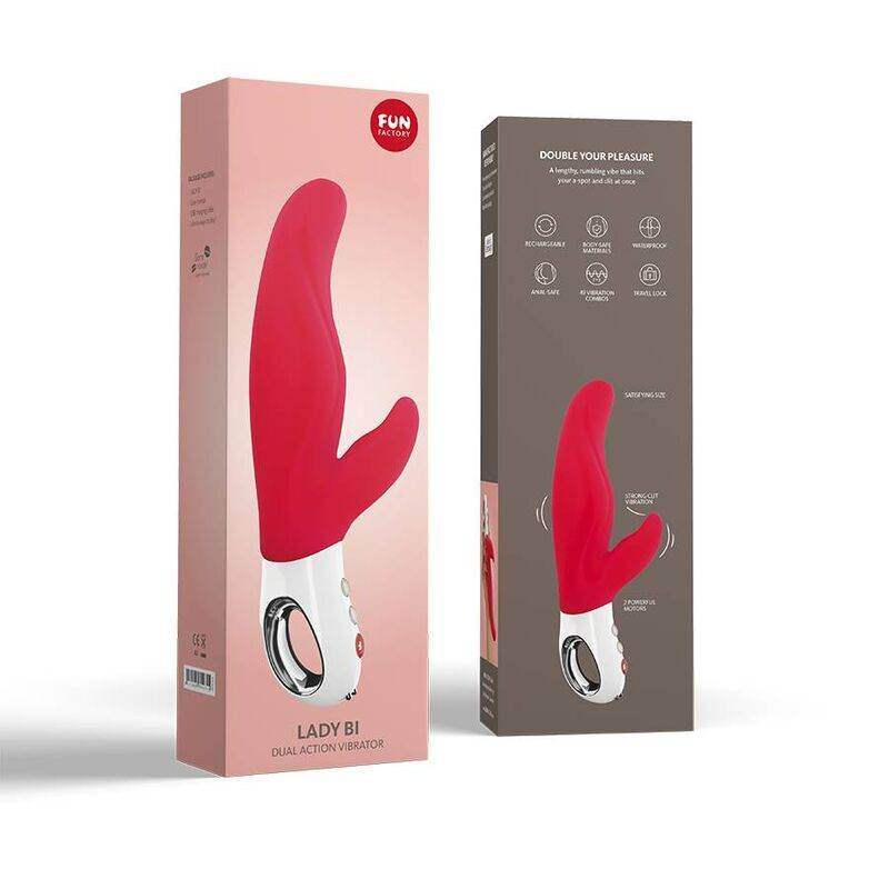 FUN FACTORY - LADY BI DUAL VIBRATOR INDIA RED - Vanelion Paradise