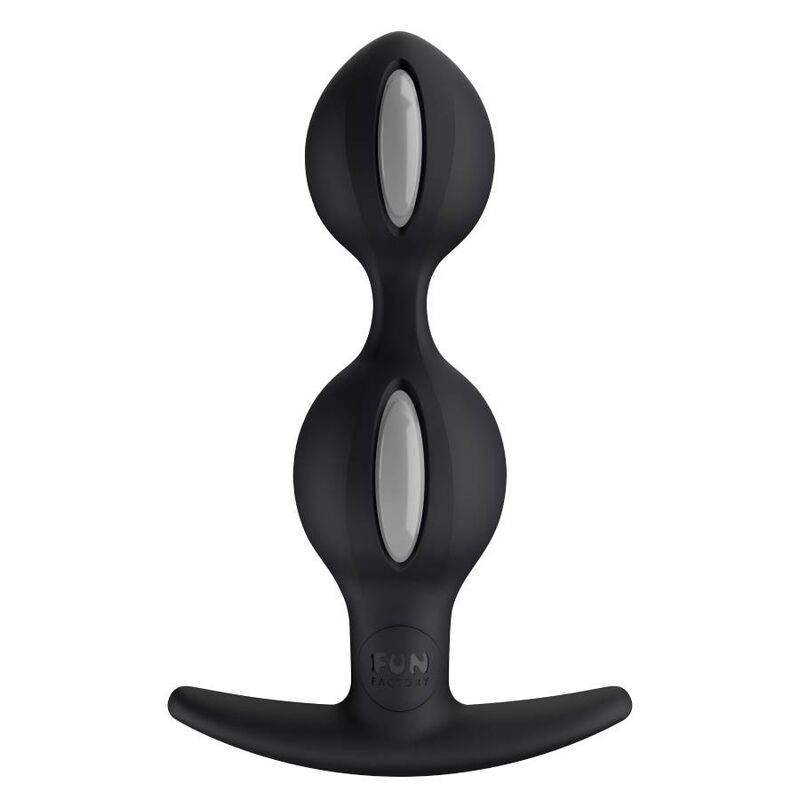 FUN FACTORY - B BALLS DUO ANAL PLUG MIT BEWEGUNG GRAU SCHWARZ - Vanelion Paradise