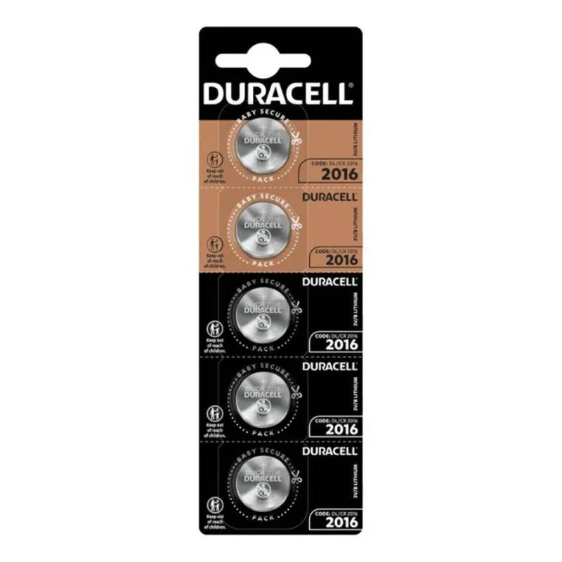DURACELL - KNOPFBATTERIE LITIO CR2016 3V 5 EINHEIT - Vanelion Paradise