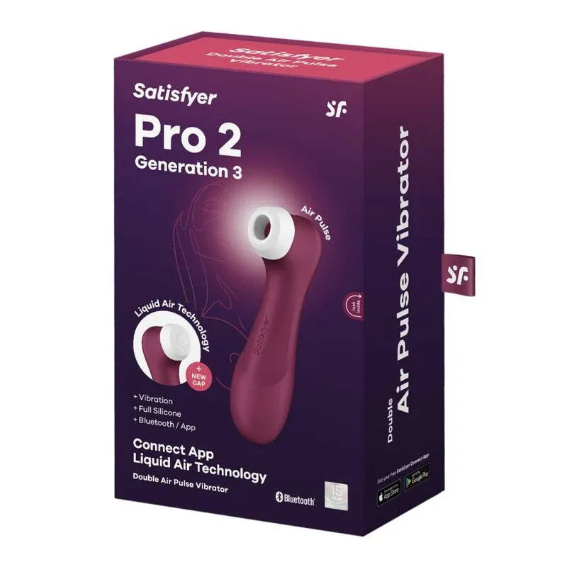 SATISFYER - PRO 2 GENERATION 3 WINE RED BLUETOOTH & APP - Vanelion Paradise