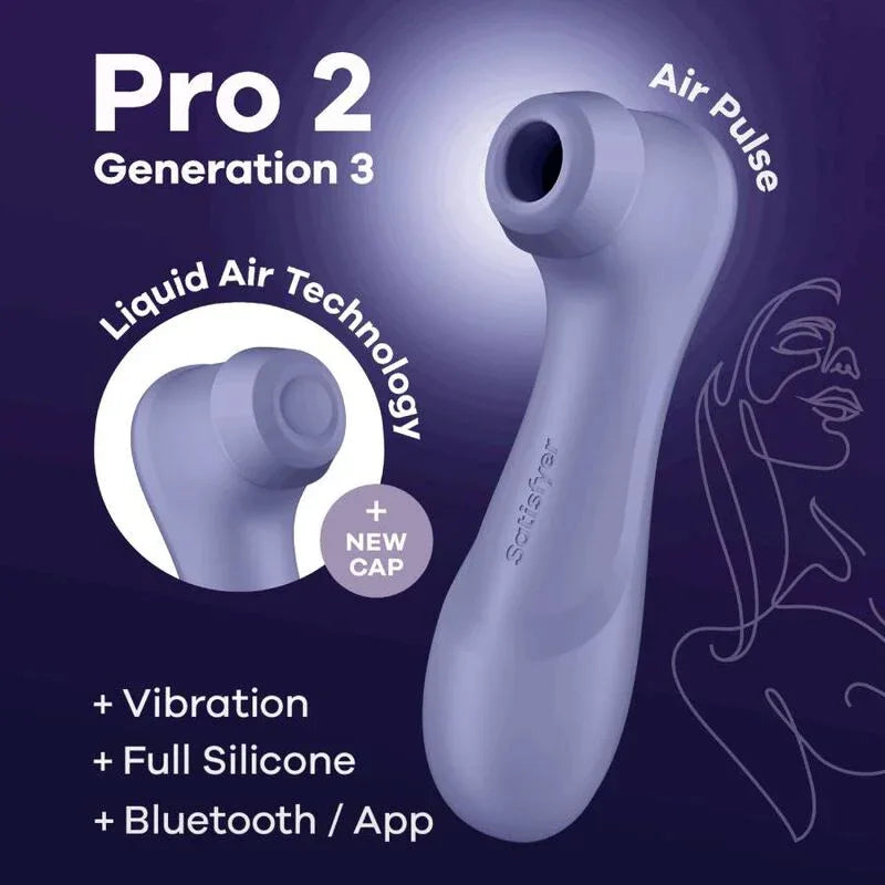 SATISFYER - PRO 2 GENERATION 3 WINE RED BLUETOOTH & APP - Vanelion Paradise