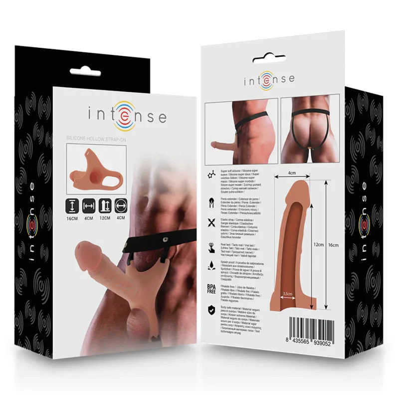 INTENSE - HOHLGESCHIRR MIT SILIKON-DILDO 16 X 3,5 CM - Vanelion Paradise
