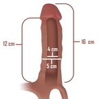 INTENSE - HOHLGESCHIRR MIT SILIKON-DILDO 16 X 3,5 CM - Vanelion Paradise