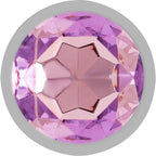 INTENSE - ANALPLUG AUS ALUMINIUMMETALL MIT VIOLETTEM KRISTALL, GRÖSSE S - Vanelion Paradise