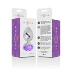 INTENSE - ANALPLUG AUS ALUMINIUMMETALL MIT VIOLETTEM KRISTALL, GRÖSSE S - Vanelion Paradise