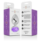 INTENSE – Analplug aus Aluminium mit violettem Kristall (L, 9 cm) - Vanelion Paradise