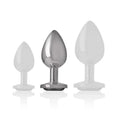 INTENSE - ANALPLUG AUS ALUMINIUMMETALL MIT SCHWARZEM GLAS, GRÖSSE M - Vanelion Paradise