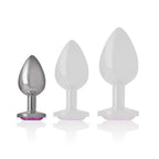Intense Analplug Aluminium mit rosa Kristall Größe S – Einsteigerfreundlich, hygienisch, elegant - Vanelion Paradise