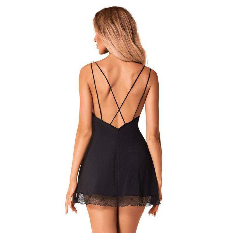 OBSESSIVE - BELLA ROU CHEMISE & TANGA XS/S - Vanelion Paradise