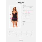OBSESSIVE - BELLA ROU CHEMISE & TANGA XS/S - Vanelion Paradise