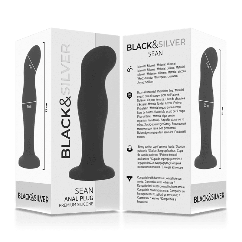 Black Silver Sean Plug – Premium Silikon, ergonomisch, für Anfänger & Profis - Vanelion Paradise