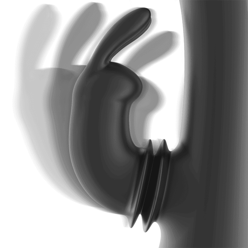 BLACK&SILVER - DJ. ADAM WIEDERAUFLADBARER SILIKON-KANINCHEN-STIMULATOR SCHWARZ - Vanelion Paradise