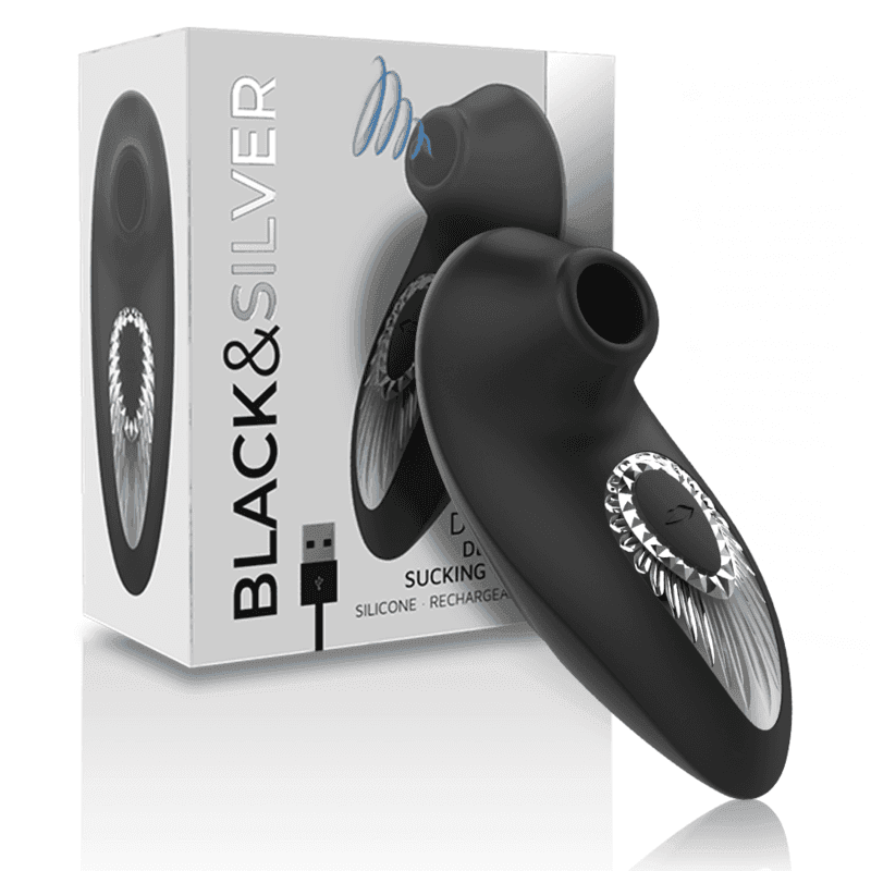 BLACK&SILVER - DRAKE DELUXE SUCKING VIBE WIEDERAUFLADBARES SILIKON SCHWARZ - Vanelion Paradise