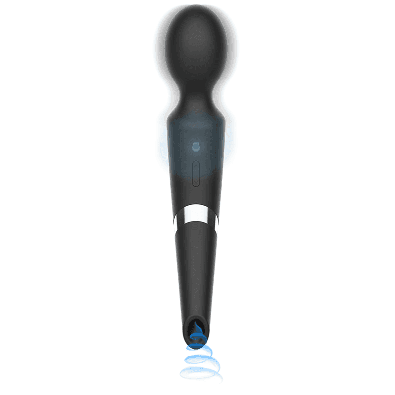 BLACK&SILVER - BECK WIEDERAUFLADBARES SILIKON-MASSAGER UND SAUGSCHWARZ - Vanelion Paradise
