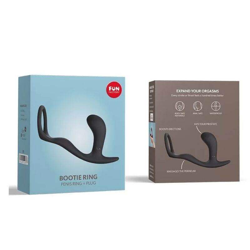 FUN FACTORY - BOOTIE RING LOVERING MIT BUTT PLUG SLATE - Vanelion Paradise
