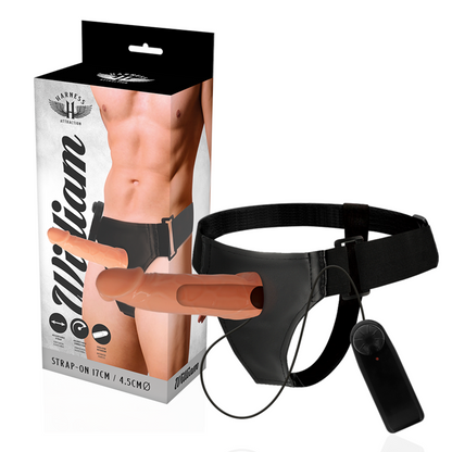 HARNESS ATTRACTION - WILLIAN HOLLOW RNES MIT VIBRATOR 17 CM -O- 4.5 CM