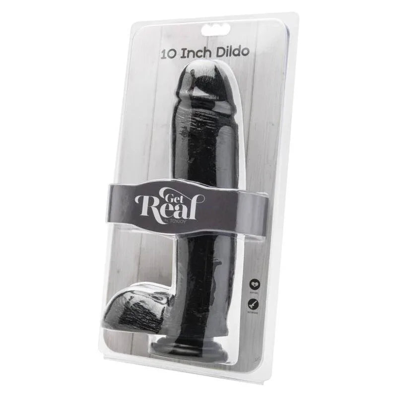 GET REAL - DILDO 25,5 CM MIT KUGELN SCHWARZ - Vanelion Paradise