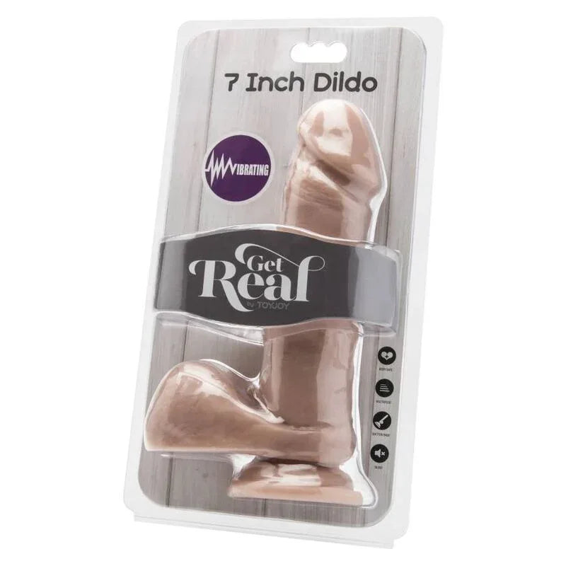 GET REAL - DILDO 18 CM MIT KUGELN VIBRATOR HAUT - Vanelion Paradise