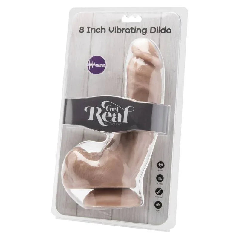 GET REAL - DILDO 20,5 CM MIT KUGELN VIBRATOR HAUT - Vanelion Paradise